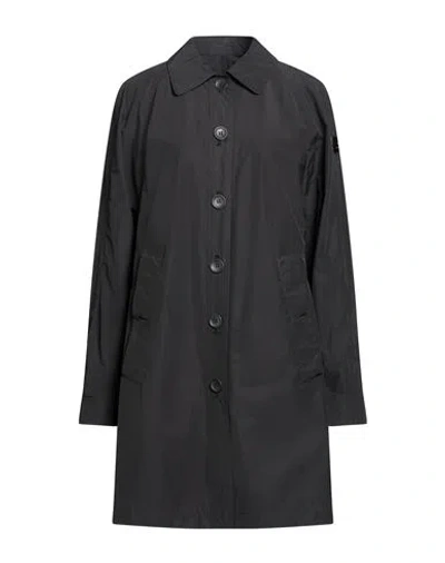 Peuterey Woman Overcoat & Trench Coat Black Size 14 Cotton, Polyamide