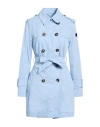 Peuterey Woman Overcoat & Trench Coat Light Blue Size 6 Polyester In Blue