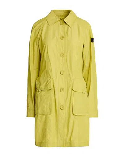 Peuterey Woman Overcoat & Trench Coat Light Green Size 6 Cotton, Polyamide
