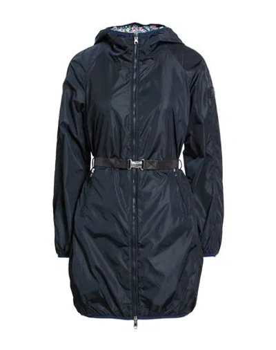 Peuterey Woman Overcoat & Trench Coat Midnight Blue Size 6 Polyamide