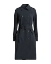 Peuterey Woman Overcoat & Trench Coat Midnight Blue Size 6 Polyester, Polyamide