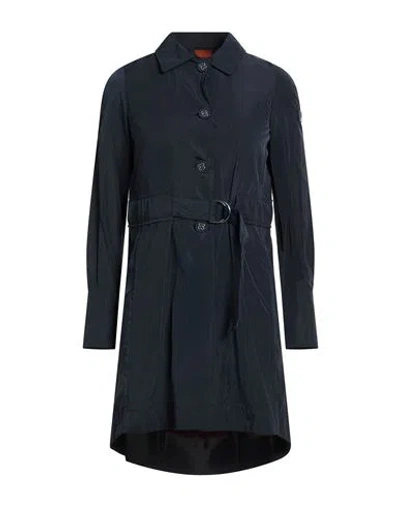 Peuterey Woman Overcoat & Trench Coat Midnight Blue Size 8 Polyester