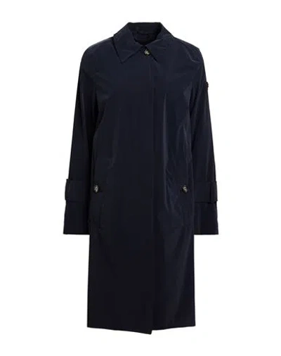 Peuterey Woman Overcoat & Trench Coat Midnight Blue Size 8 Polyurethane, Polyamide