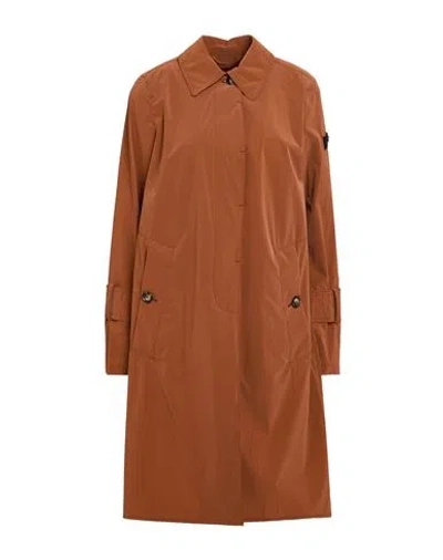 Peuterey Woman Overcoat & Trench Coat Rust Size 14 Polyurethane, Polyamide In Brown