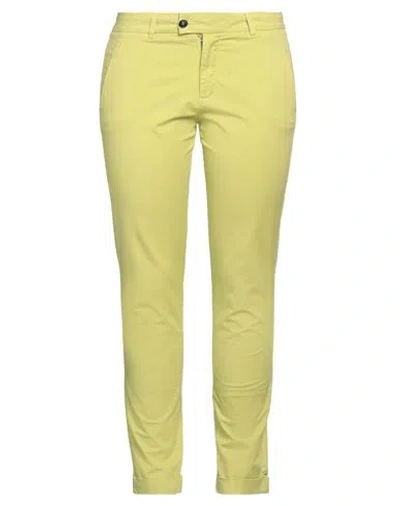 Peuterey Woman Pants Lime Green Size 14 Cotton, Elastane