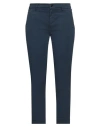 Peuterey Woman Pants Navy Blue Size 4 Cotton, Elastane