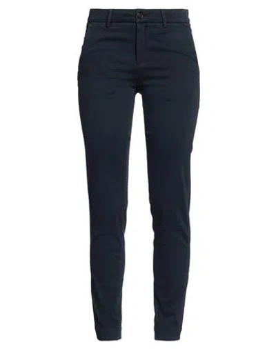 Peuterey Woman Pants Navy Size 4 Cotton, Elastane In Navy Blue
