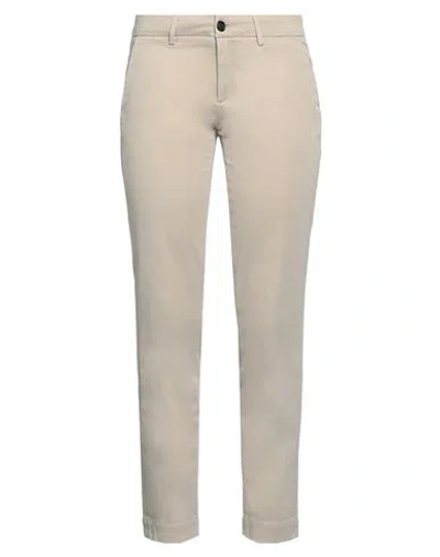 Peuterey Woman Pants Sand Size 6 Cotton, Elastane In Beige
