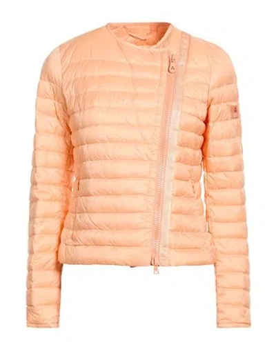 Peuterey Woman Puffer Apricot Size 8 Polyester In Orange