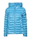 Peuterey Woman Puffer Azure Size 12 Polyester In Blue