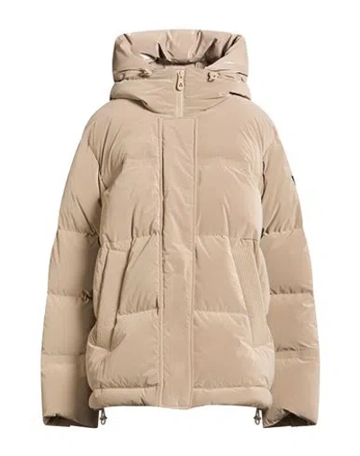 Peuterey Woman Puffer Beige Size 14 Polyamide In Neutral