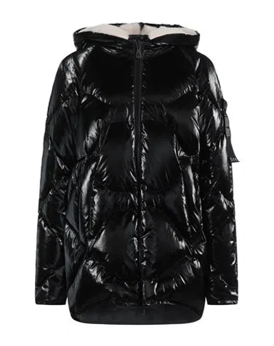 Peuterey Woman Puffer Black Size 6 Polyamide, Wool, Acrylic