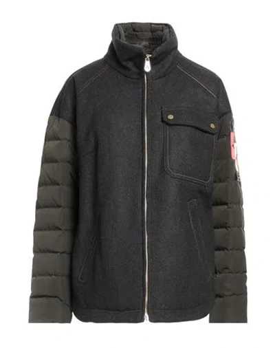 Peuterey Woman Puffer Charcoal Size M Wool, Polyamide, Polyester