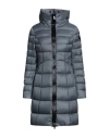 Peuterey Woman Puffer Dark Green Size 6 Polyester In Blue