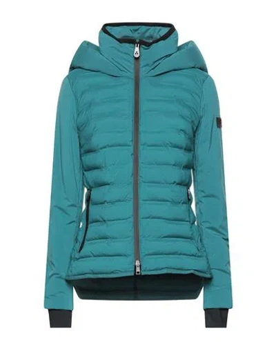 Peuterey Woman Puffer Deep Teal Size 6 Polyamide, Elastane In Green