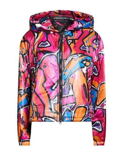 Peuterey Woman Puffer Fuchsia Size Xl Polyamide In Pink