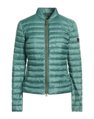 Peuterey Woman Puffer Green Size 6 Polyester