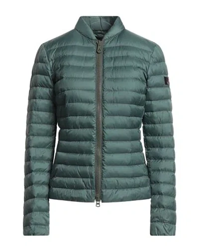 Peuterey Woman Puffer Green Size 8 Polyester