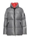 Peuterey Woman Puffer Grey Size M Polyester In Gray