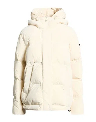 Peuterey Woman Puffer Ivory Size 10 Polyamide In White