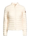 Peuterey Woman Puffer Ivory Size 14 Polyester In Neutral