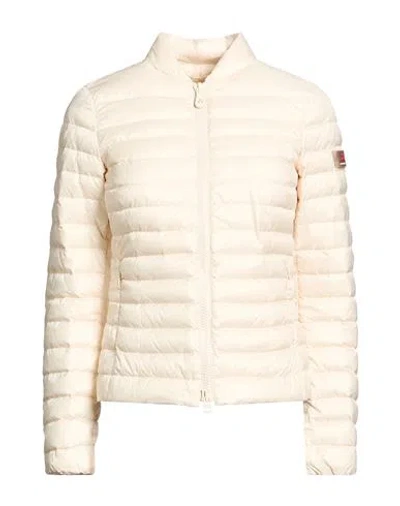 Peuterey Woman Puffer Ivory Size 14 Polyester In Neutral