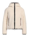 Peuterey Woman Puffer Ivory Size 6 Polyester, Wool, Acrylic, Polyamide
