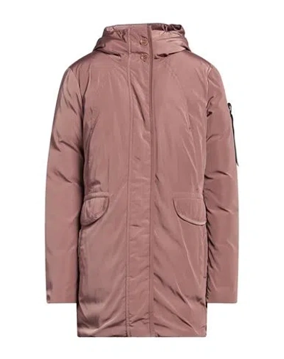 Peuterey Woman Puffer Light Brown Size 12 Polyester In Gold