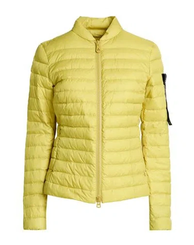 Peuterey Woman Puffer Light Green Size 6 Polyester