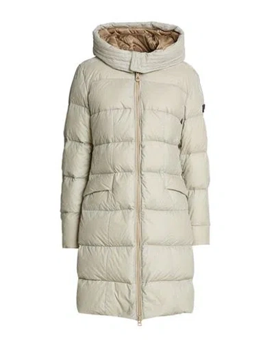 Peuterey Woman Puffer Light Grey Size 6 Viscose, Polyamide