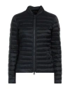 Peuterey Woman Puffer Midnight Blue Size 10 Polyester In Black