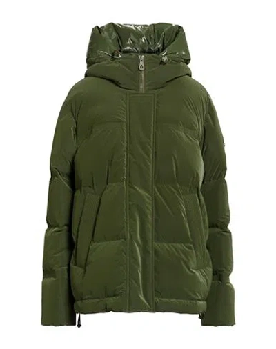Peuterey Woman Puffer Military Green Size 10 Polyamide