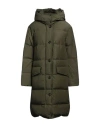 Peuterey Woman Puffer Military Green Size 12 Cotton, Polyamide
