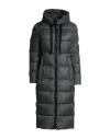 Peuterey Tailored Black Coat With Structured Silhouette And Timeless Design In Military Green