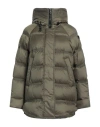 Peuterey Woman Puffer Military Green Size 6 Polyester