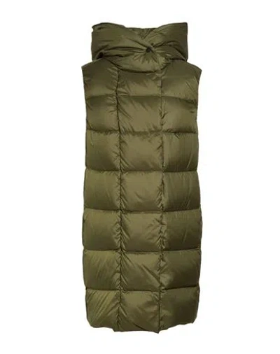 Peuterey Woman Puffer Military Green Size 8 Polyester