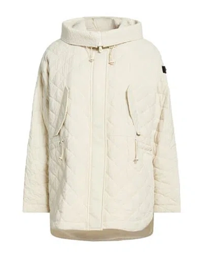 Peuterey Woman Puffer Off White Size 6 Polyamide