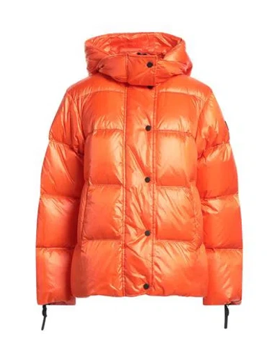 Peuterey Woman Puffer Orange Size 12 Polyamide