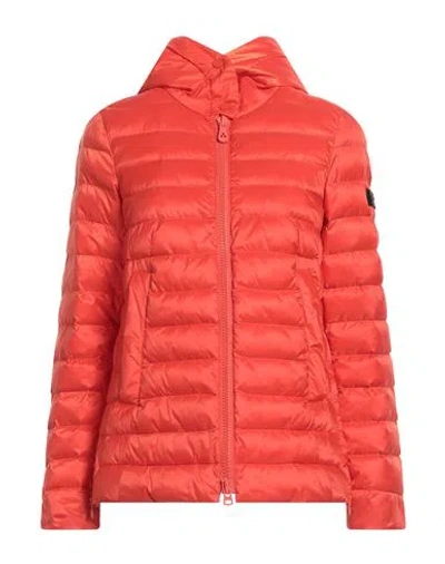 Peuterey Woman Puffer Orange Size 12 Polyester