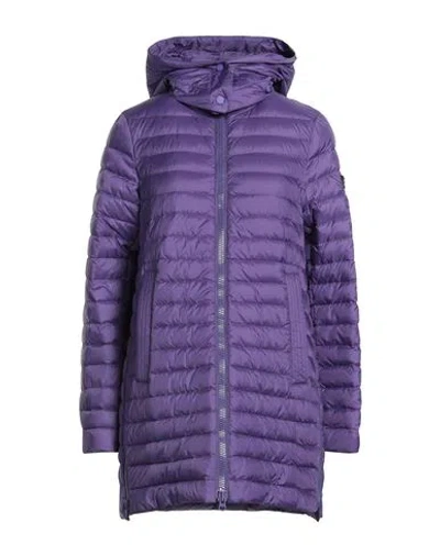 Peuterey Woman Puffer Purple Size 6 Polyester