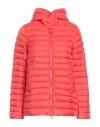 Peuterey Woman Puffer Orange Size 12 Polyester In Red