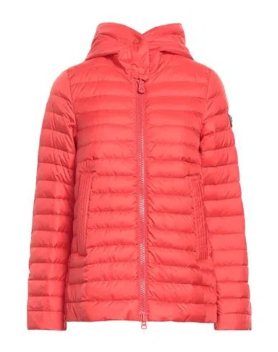 Peuterey Woman Puffer Orange Size 12 Polyester In Red