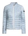 Peuterey Woman Puffer Sky Blue Size 12 Polyester In Blue