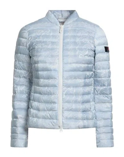 Peuterey Woman Puffer Sky Blue Size 12 Polyester