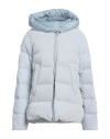 Peuterey Woman Puffer Sky Blue Size 12 Viscose, Polyamide