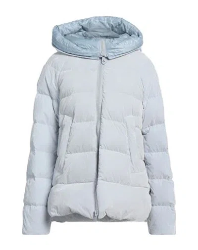 Peuterey Woman Puffer Sky Blue Size 12 Viscose, Polyamide