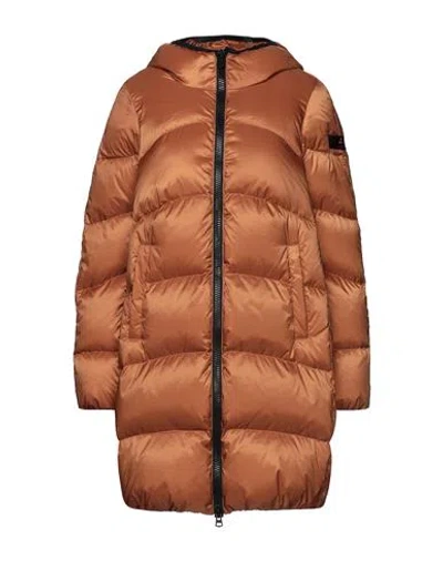 Peuterey Woman Puffer Tan Size 4 Polyester In Brown