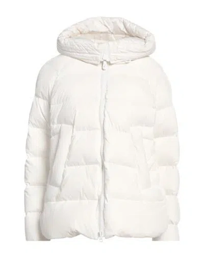 Peuterey Woman Puffer White Size 14 Viscose, Polyamide