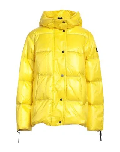 Peuterey Woman Puffer Yellow Size 10 Polyamide