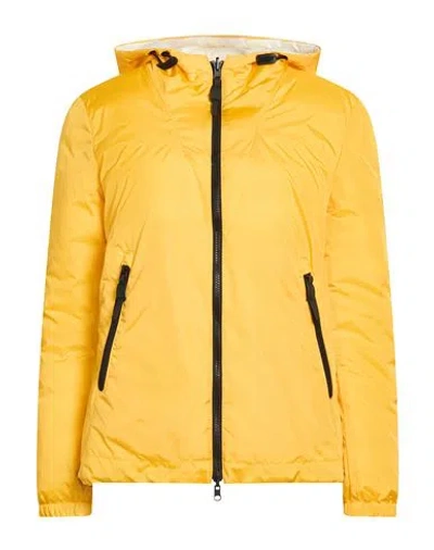 Peuterey Woman Puffer Yellow Size 6 Polyamide